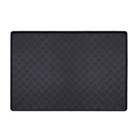 Spot Pet Mat, Waterproof And Easy To Clean Silicone Dog Mat, Cat Mat, Square Pet Placemat, Pet Supplies (Option: Black-large)